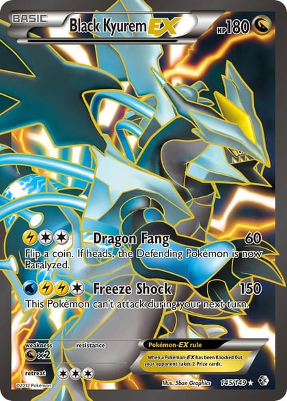 Black Kyurem EX (145 Full Art), Boundaries Crossed 145/149