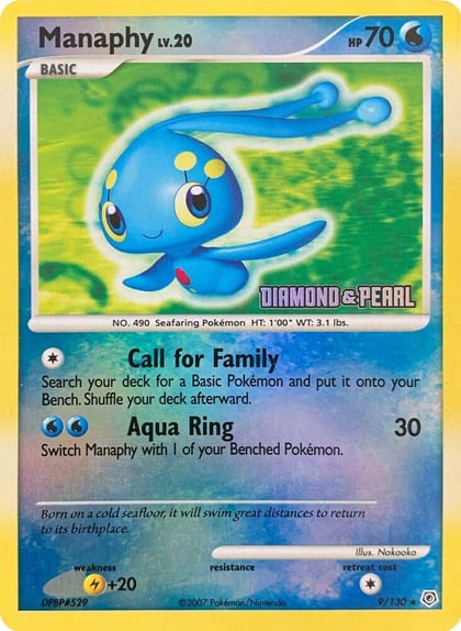 Manaphy - 9/130 [Diamond & Pearl], Burger King Promos 009/130