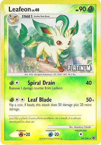 Leafeon - 24/100 [Platinum], Burger King Promos 024/100