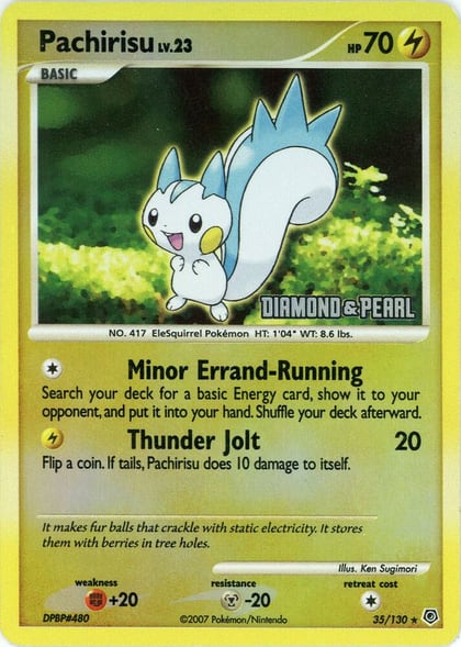 Pachirisu - 35/130 [Diamond & Pearl], Burger King Promos 035/130