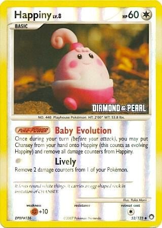 Happiny - 52/123 [Diamond & Pearl], Burger King Promos 052/123