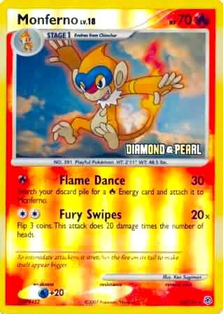 Monferno - 56/130 [Diamond & Pearl], Burger King Promos 056/130