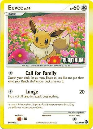Eevee - 62/100 [Platinum], Burger King Promos 062/100