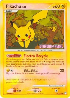 Pikachu - 94/123 (Diamond & Pearl), Burger King Promos 094/123
