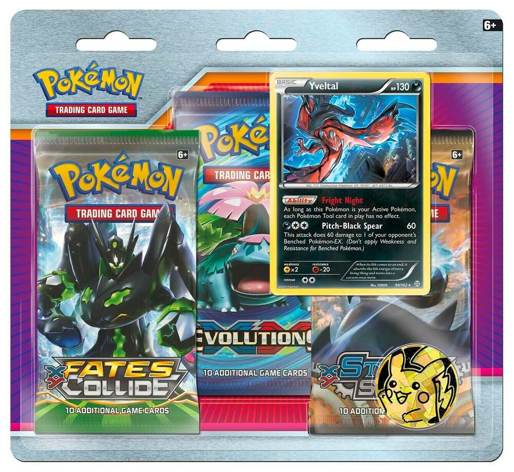 XY 3 Pack Blister [Yveltal], XY - BREAKthrough P228154