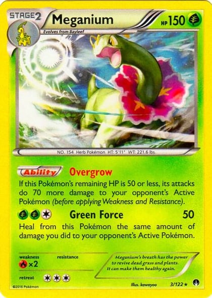 Meganium - 3/122 (Cosmos Holo), Blister Exclusives 003/122