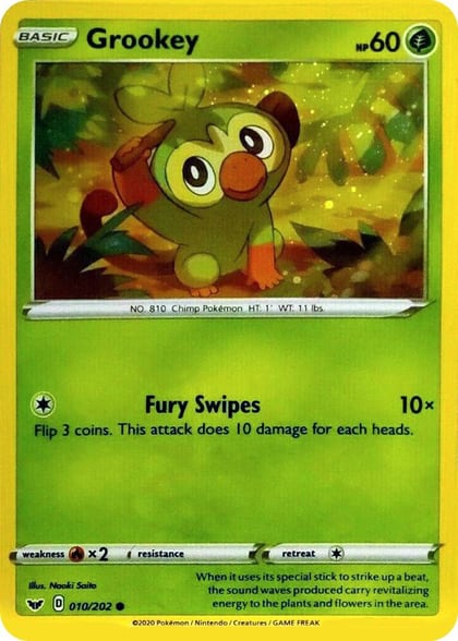 Grookey - 010/202 (Cosmos Holo), Blister Exclusives 010/202