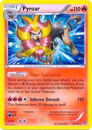 Pyroar - 12/119 (Cosmos Holo), Blister Exclusives 012/119