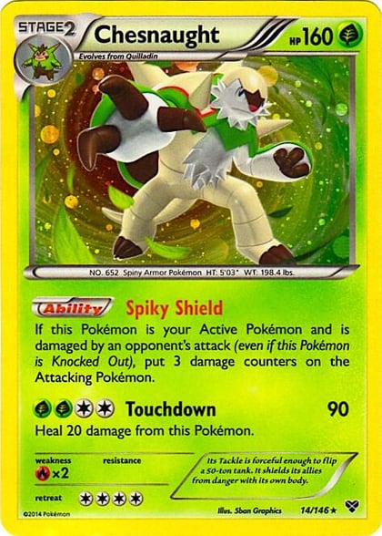 Chesnaught - 14/146 (Cosmos Holo), Blister Exclusives 014/146