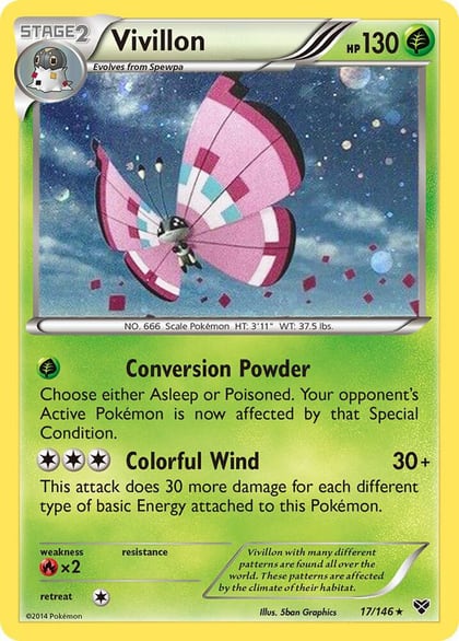 Vivillon - 17/146 (Cosmos Holo), Blister Exclusives 017/146