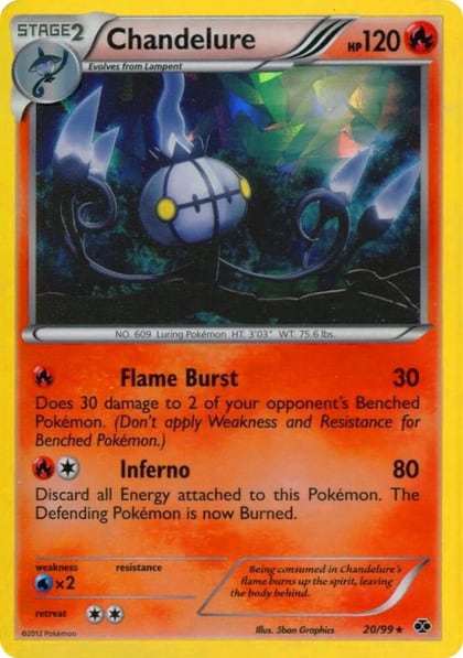 Chandelure - 20/99 (Cracked Ice Holo), Blister Exclusives 020/099