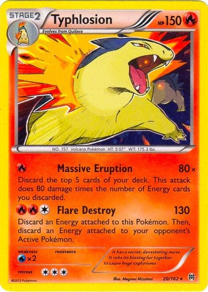 Typhlosion - 20/162 (Cosmos Holo), Blister Exclusives 020/162