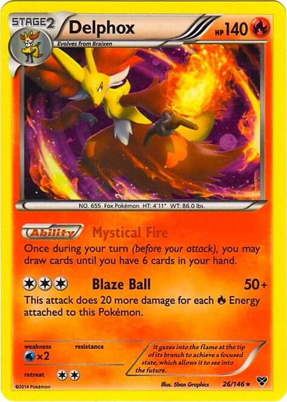 Delphox - 26/146 (Cosmos Holo), Blister Exclusives 026/146