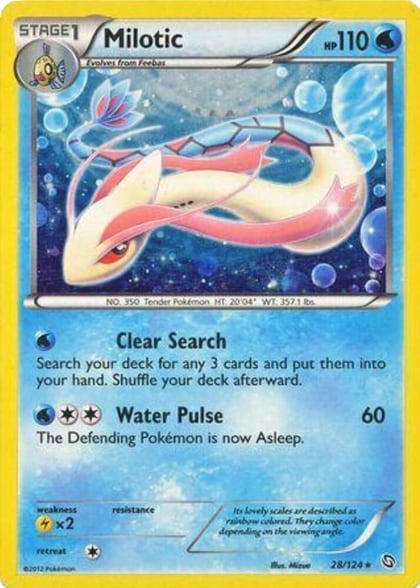 Milotic - 28/124 (Cosmos Holo), Blister Exclusives 028/124