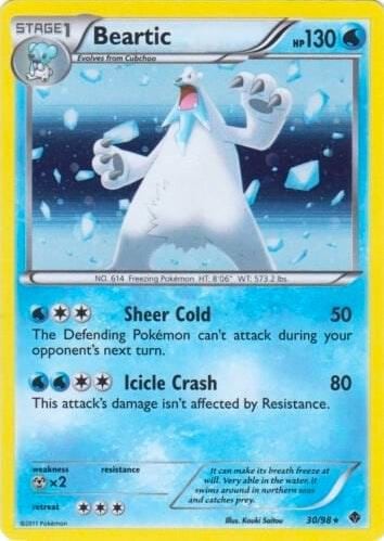 Beartic - 30/98 (Cracked Ice Holo), Blister Exclusives 030/098