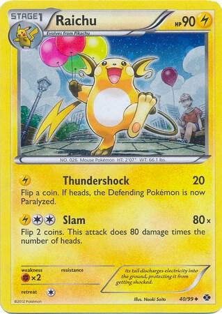 Raichu - 40/99 (Cosmos Holo), Blister Exclusives 040/099
