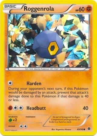 Roggenrola - 49/98 (Cracked Ice Holo), Blister Exclusives 049/098