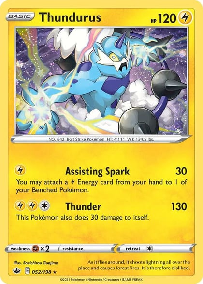 Thundurus - 052/198 (Cosmos Holo), Blister Exclusives 052/198
