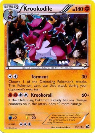 Krookodile - 65/114 (Cracked Ice Holo), Blister Exclusives 065/114
