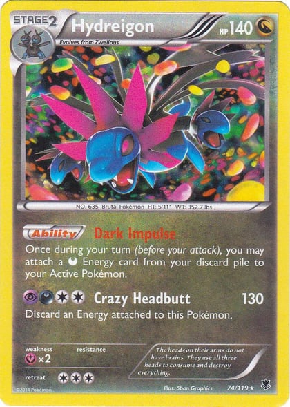 Hydreigon - 074/119 (Cosmos Holo), Blister Exclusives 074/119