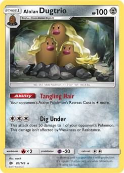 Alolan Dugtrio - 87/149 (Cosmos Holo), Blister Exclusives 087/149