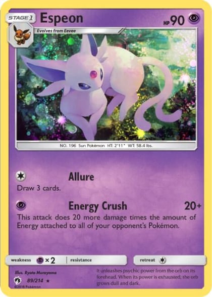 Espeon - 89/214 (Cosmos Holo), Blister Exclusives 089/214