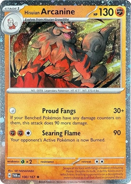 Hisuian Arcanine - 100/167 (Cosmos Holo), Blister Exclusives 100/167