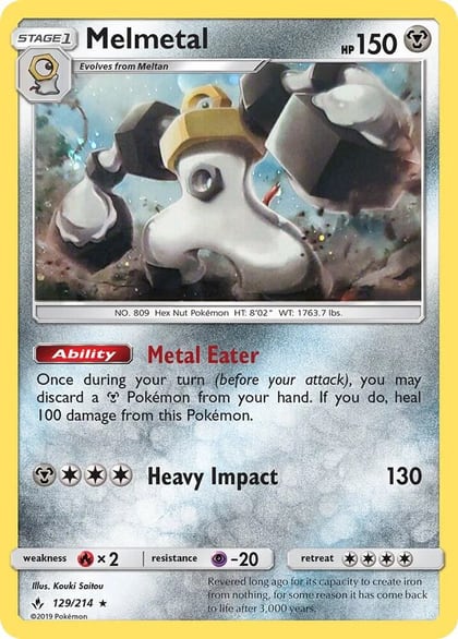 Melmetal - 129/214 (Cosmos Holo), Blister Exclusives 129/214