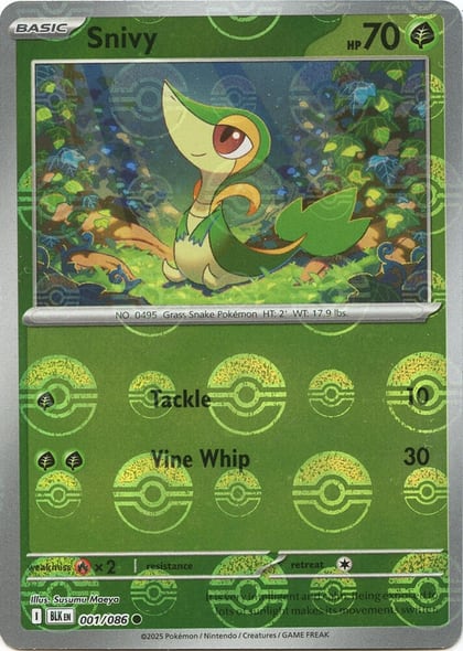 Snivy (Poke Ball Pattern), SV: Black Bolt 001/086