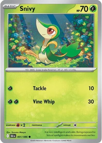 Snivy, SV: Black Bolt 001/086