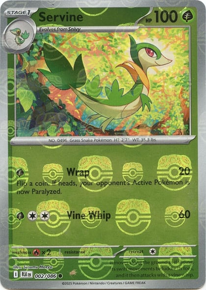 Servine (Master Ball Pattern), SV: Black Bolt 002/086
