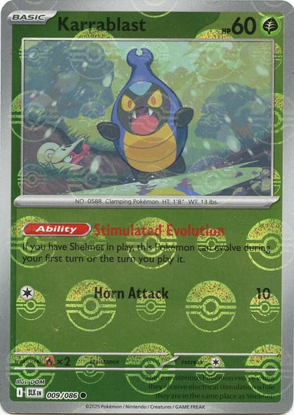 Karrablast (Poke Ball Pattern), SV: Black Bolt 009/086