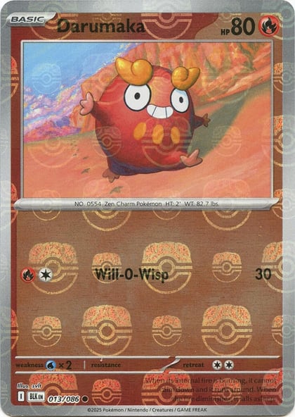 Darumaka (Master Ball Pattern), SV: Black Bolt 013/086