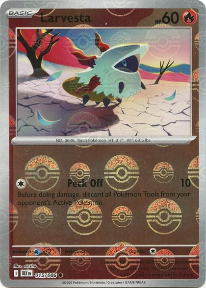 Larvesta (Poke Ball Pattern), SV: Black Bolt 015/086