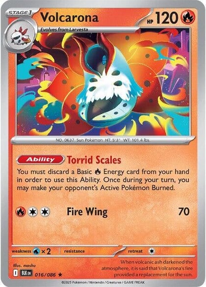 Volcarona, SV: Black Bolt 016/086