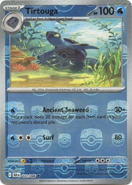 Tirtouga (Master Ball Pattern), SV: Black Bolt 022/086