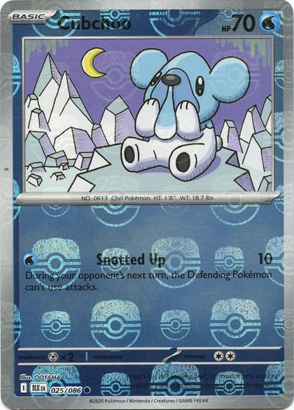 Cubchoo (Master Ball Pattern), SV: Black Bolt 025/086