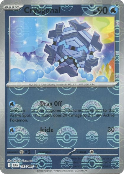 Cryogonal (Poke Ball Pattern), SV: Black Bolt 027/086