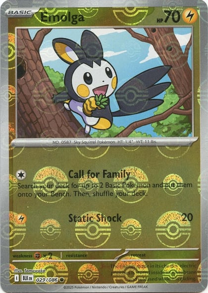 Emolga (Poke Ball Pattern), SV: Black Bolt 029/086