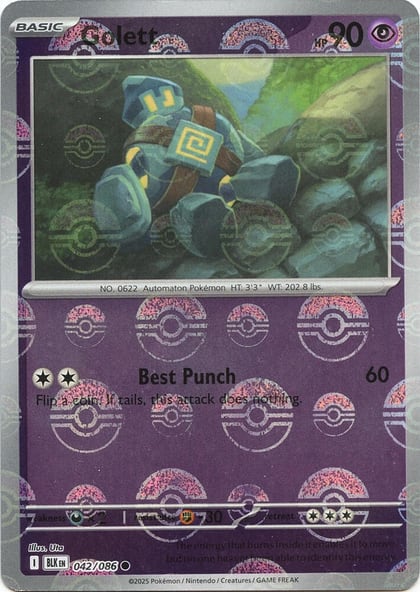 Golett (Poke Ball Pattern), SV: Black Bolt 042/086