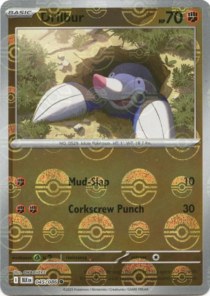 Drilbur (Poke Ball Pattern), SV: Black Bolt 045/086
