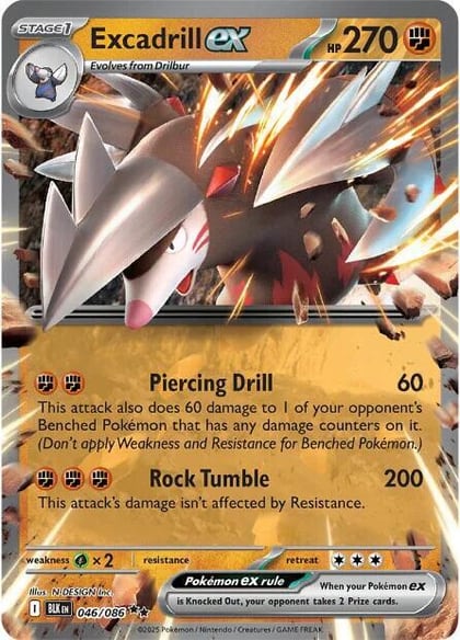 Excadrill ex, SV: Black Bolt 046/086