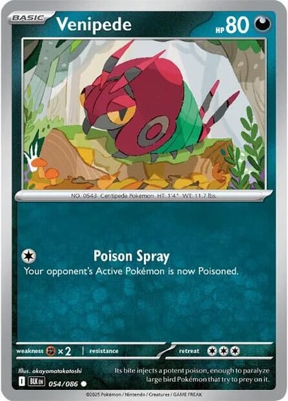 Venipede, SV: Black Bolt 054/086