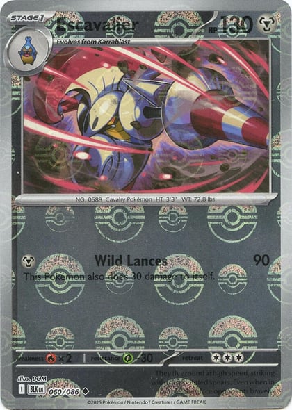 Escavalier (Poke Ball Pattern), SV: Black Bolt 060/086