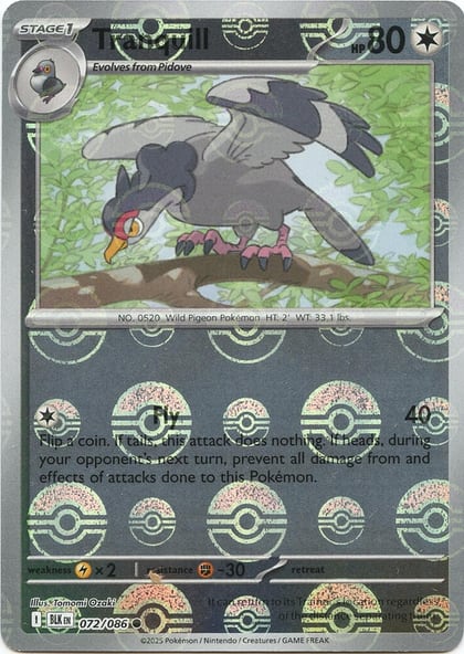 Tranquill (Poke Ball Pattern), SV: Black Bolt 072/086