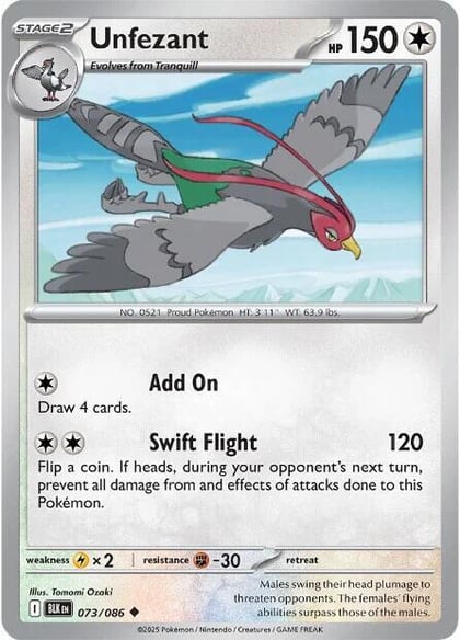 Unfezant, SV: Black Bolt 073/086