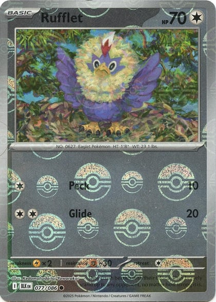 Rufflet (Poke Ball Pattern), SV: Black Bolt 077/086