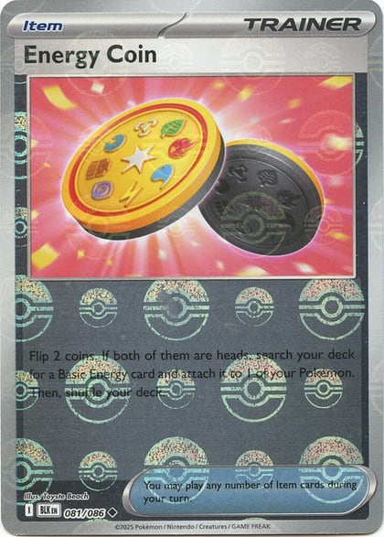 Energy Coin (Poke Ball Pattern), SV: Black Bolt 081/086