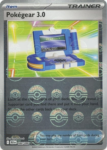 Pokegear 3.0 (Poke Ball Pattern), SV: Black Bolt 084/086