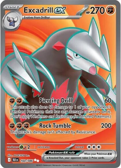 Excadrill ex - 160/086, SV: Black Bolt 160/086